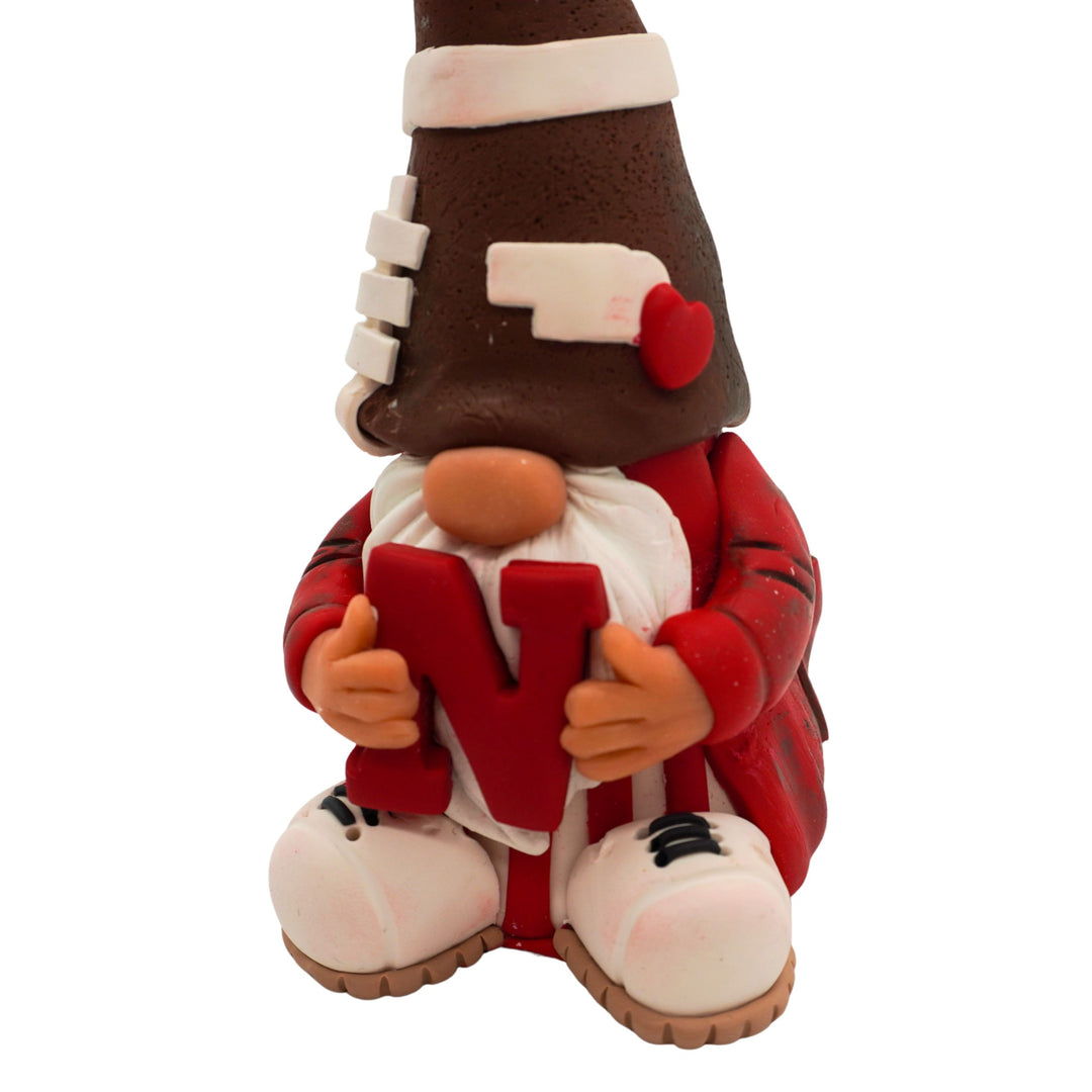 Husker Football Gnome | Home Decor | Clay Art Originals