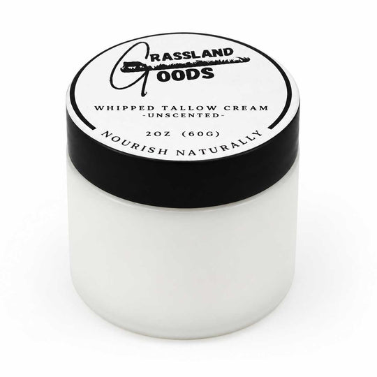 Whipped Tallow Cream | 2 oz | Unscented | Grassland Goods