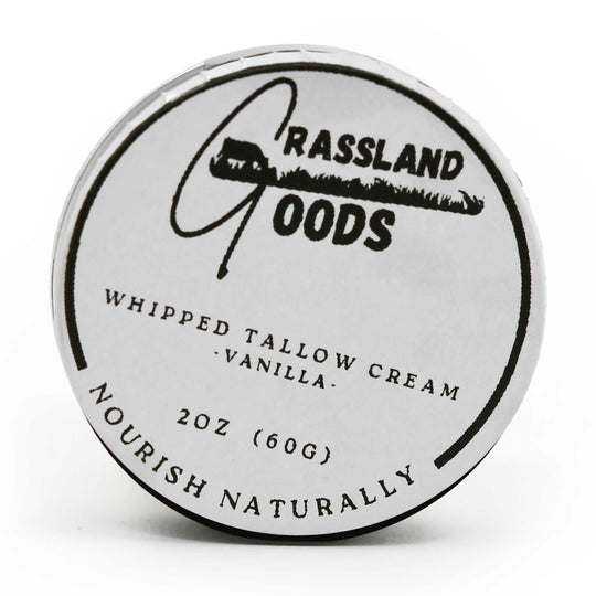 Whipped Tallow Cream | 2 oz | Vanilla | Grassland Goods
