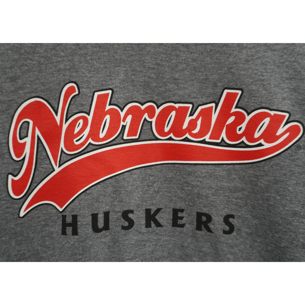 Nebraska Huskers Women's V-Neck T-Shirt | Gray | Multiple Sizes | Lou's Sporting Goods | 25N19LPC455V