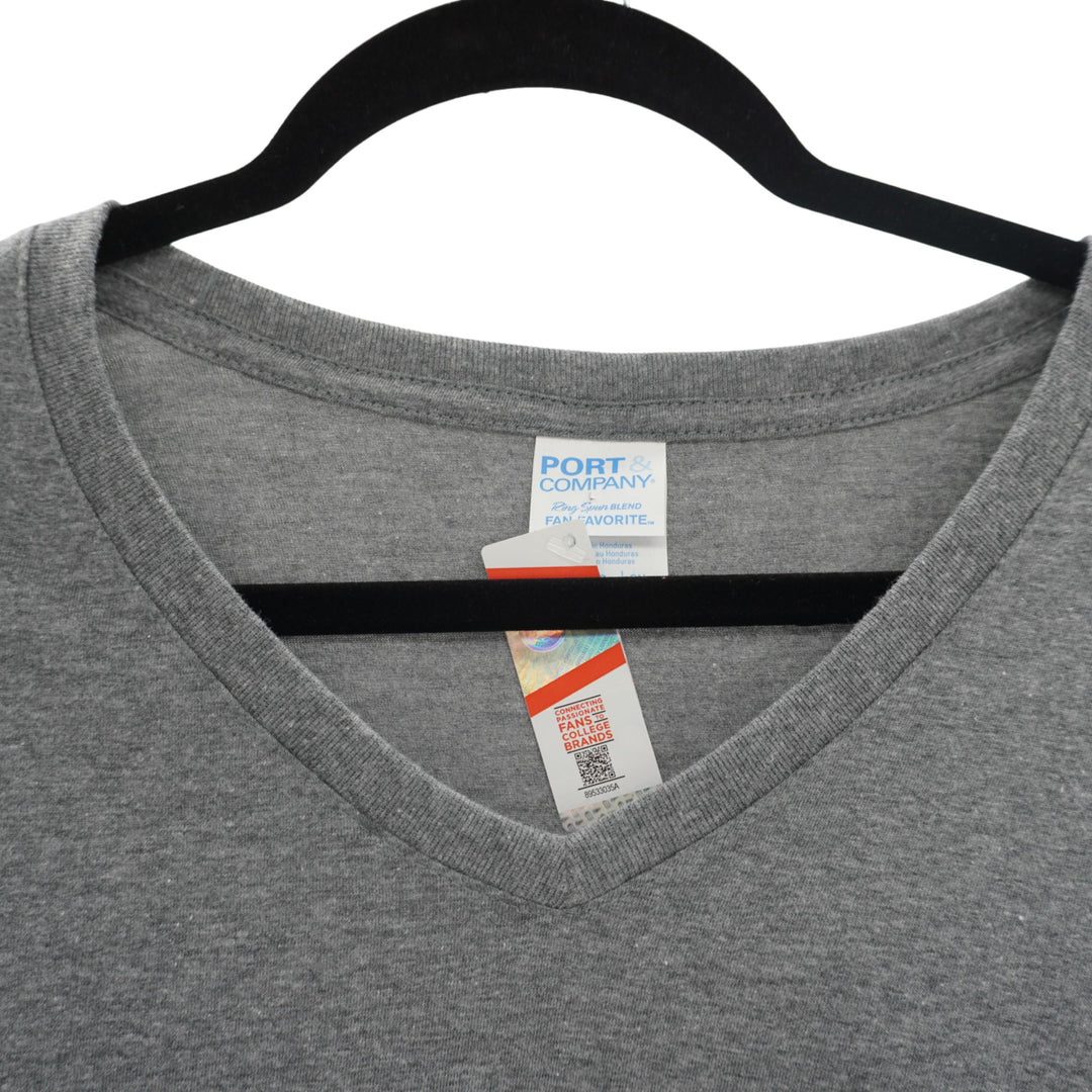 Nebraska Huskers Women's V-Neck T-Shirt | Gray | Multiple Sizes | Lou's Sporting Goods | 25N19LPC455V