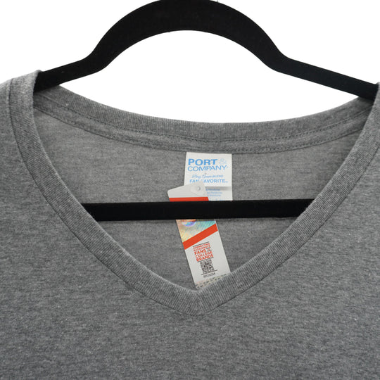 Nebraska Huskers Women's V-Neck T-Shirt | Gray | Multiple Sizes | Lou's Sporting Goods | 25N19LPC455V