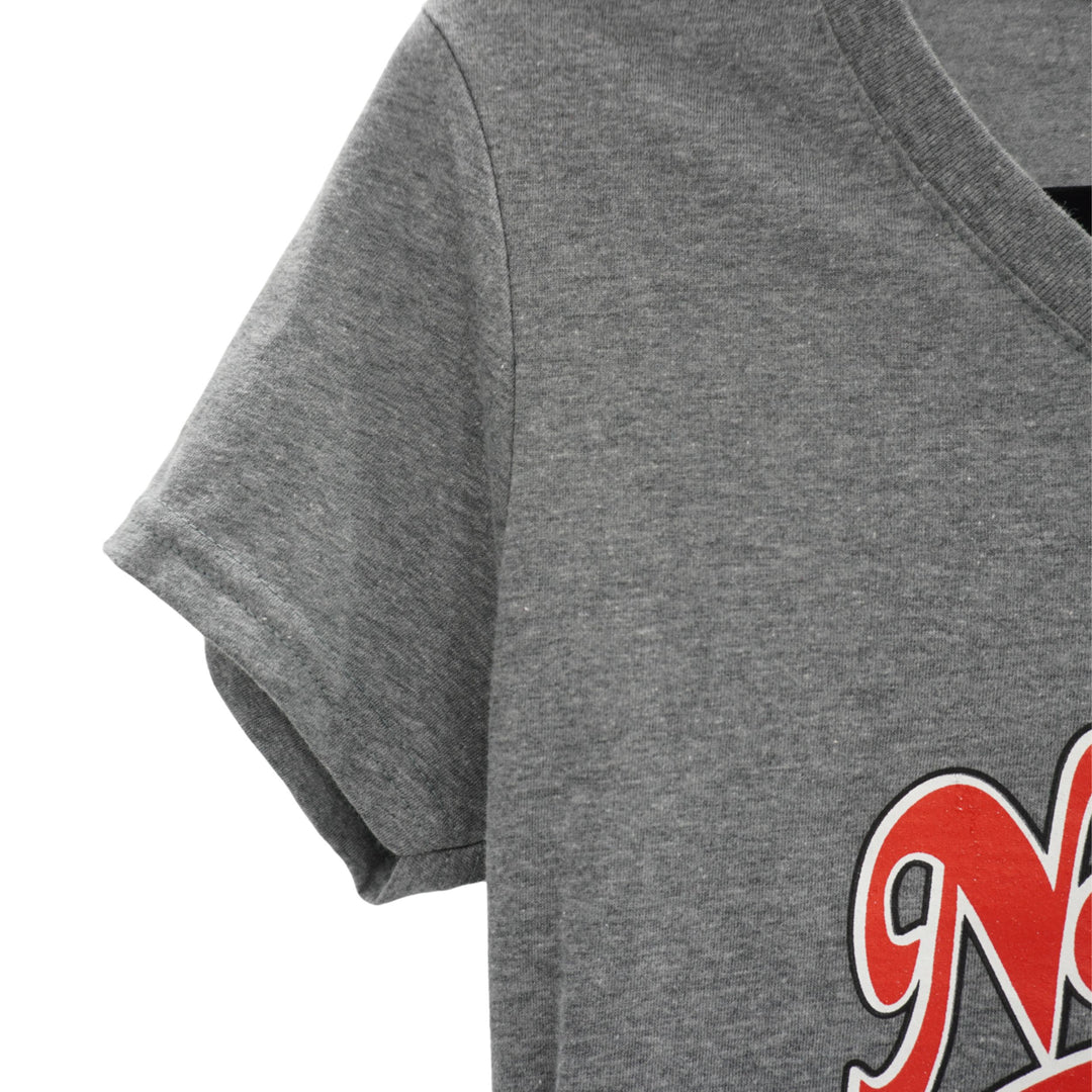 Nebraska Huskers Women's V-Neck T-Shirt | Gray | Multiple Sizes | Lou's Sporting Goods | 25N19LPC455V
