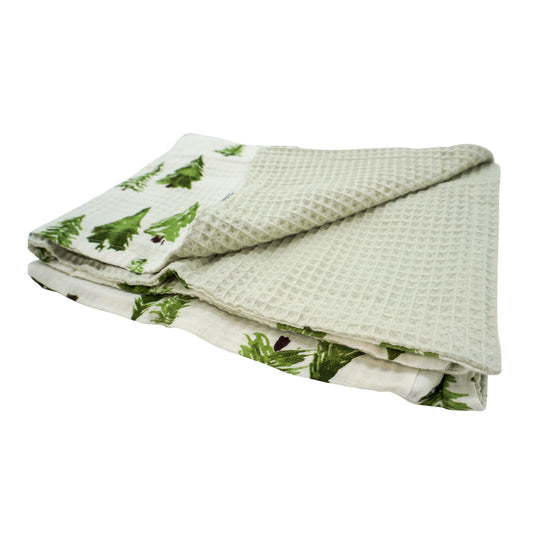 Baby Blanket | Waffle & Muslin Collection | Growing Sprouts