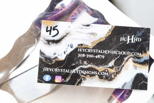 Hey Crystal Hey Designs Business Card