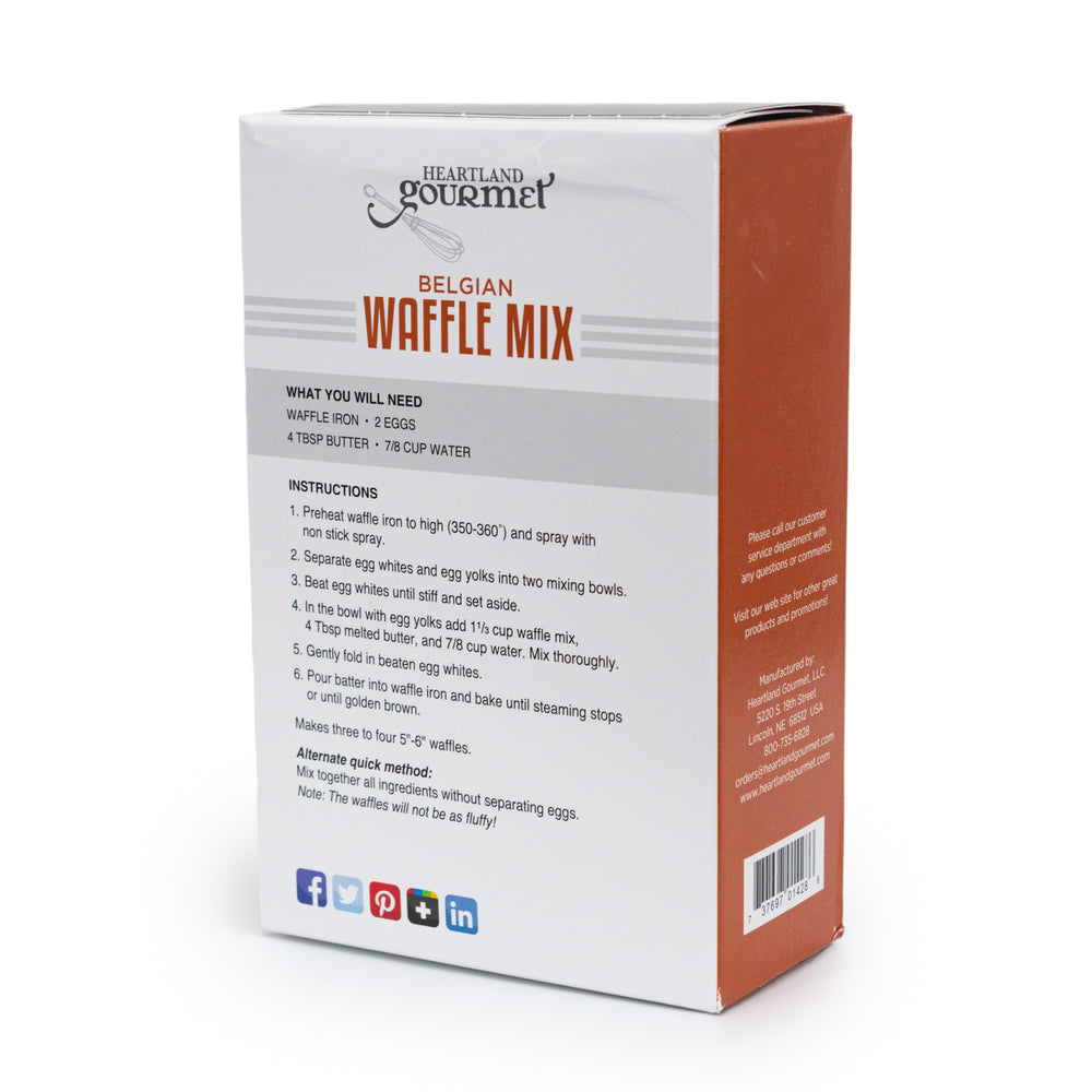 Belgian Waffle Baking Mix | Waffle Premix  Makes Fluffy, Soft Waffles | Nebraska Waffle Mix