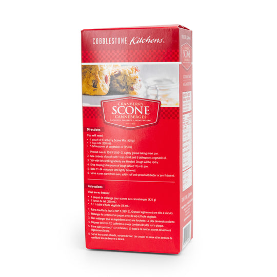 Cranberry Scone Mix | 15 oz. | 6 Pack | Holiday Baking Mix | Cobblestone Kitchen