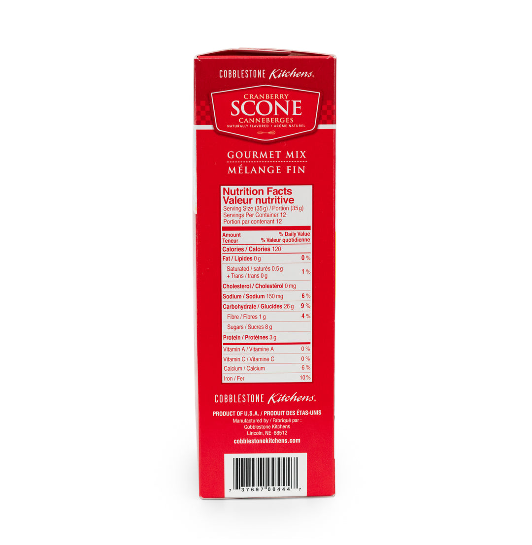 Cranberry Scone Mix | 15 oz. | 6 Pack | Holiday Baking Mix | Cobblestone Kitchen