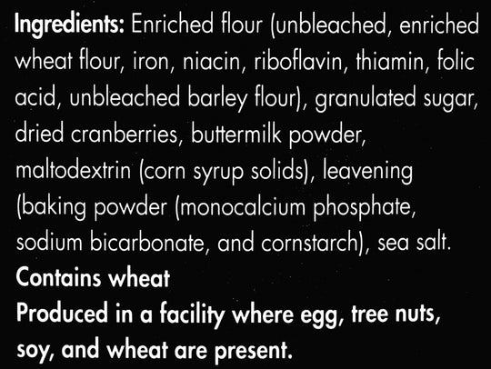 Cranberry Scone Mix Ingredients 