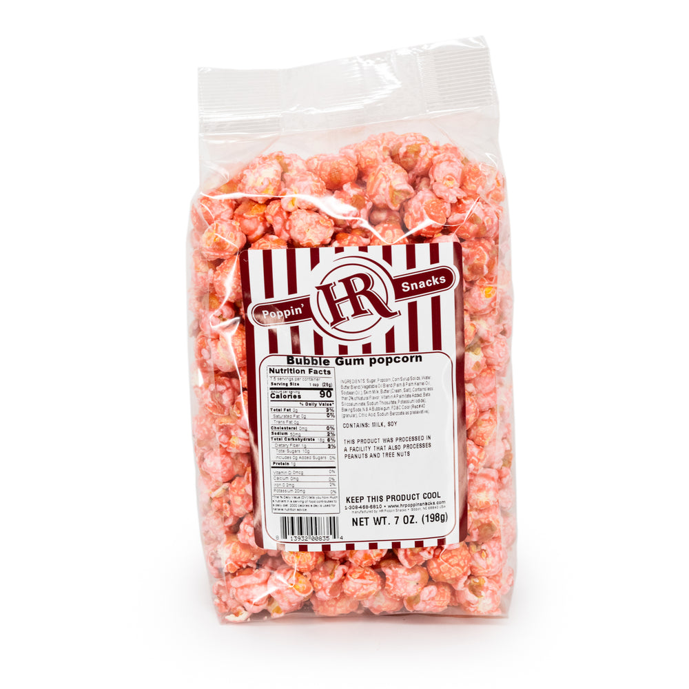 Bubble Gum Popcorn | Pack of 3 | Made in Small Batches | Party Popcorn | Bubble Gum Flavored Popcorn | Pink Popcorn | Ready to Eat | HR Poppin' Snacks