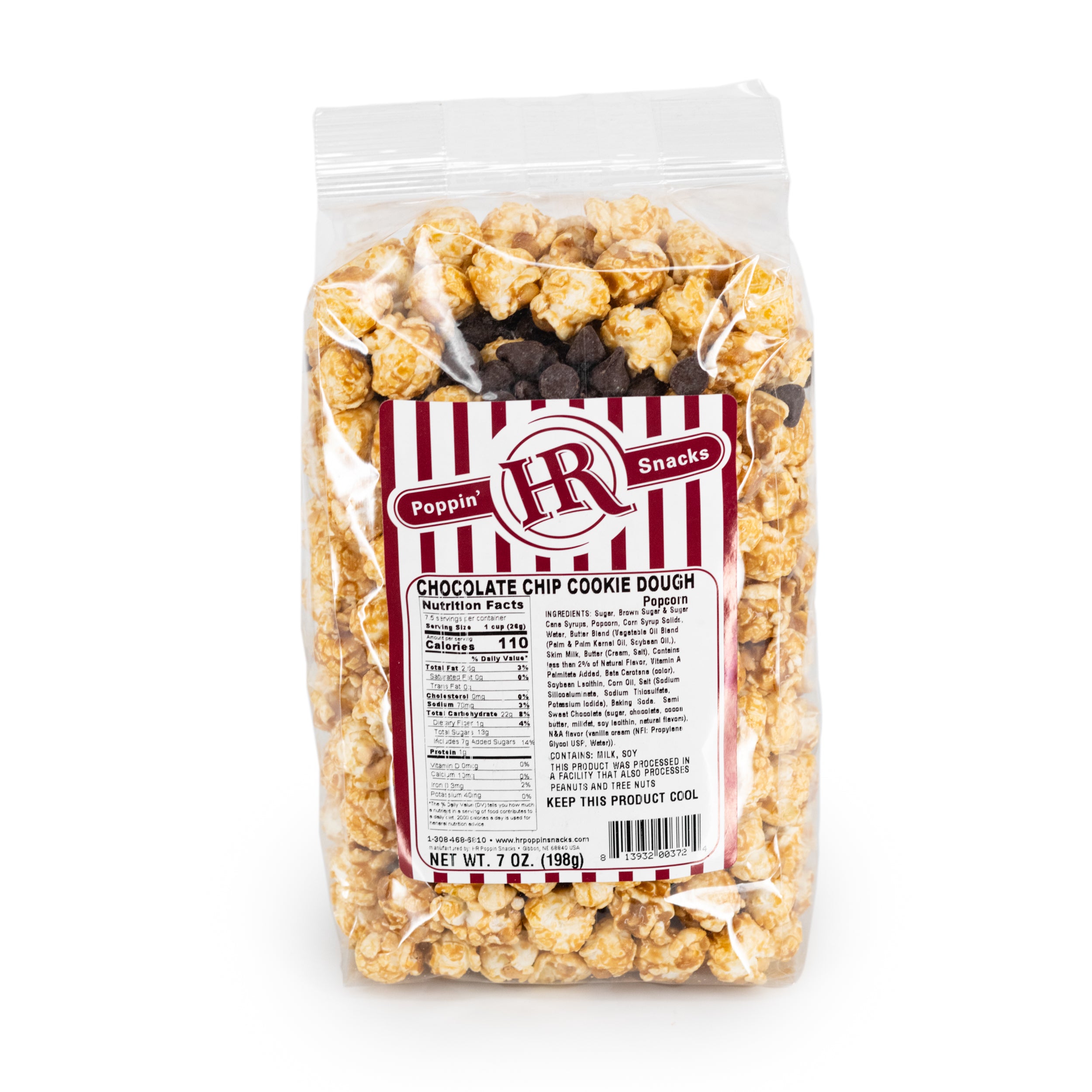 Chocolate Chip Cookie Dough Popcorn | Pack of 6 | 5 oz | HR Poppin