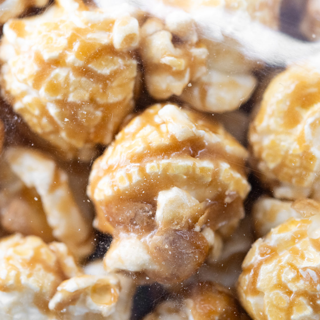 Close up of Chocolate Chip Cookie Dough Popcorn 