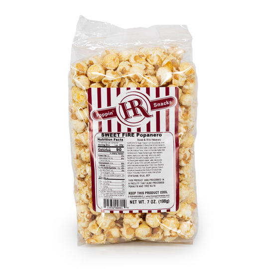 Sweet Fire Popanero | 7 oz. | HR Poppin' Snacks | Made in Gibbon, NE