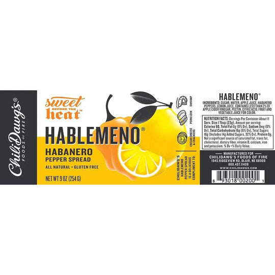 Hablemeno Pepper Spread | Pack of 2 | 9 oz | Gluten Free | Chili Dawg's Foods of Fire