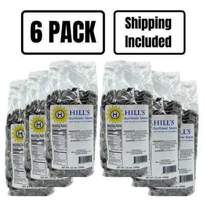 6 Bags of Hill's Sunflower Seeds Half Salt Bags