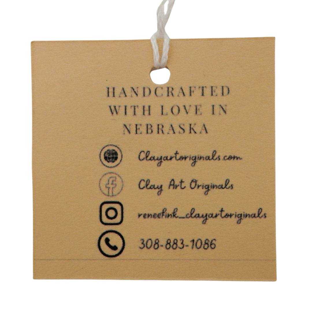 Husker Football Gnome | Home Decor | Clay Art Originals