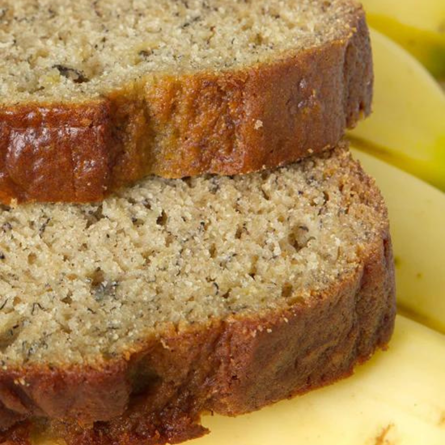 A real-life photo of the Banana Bread.