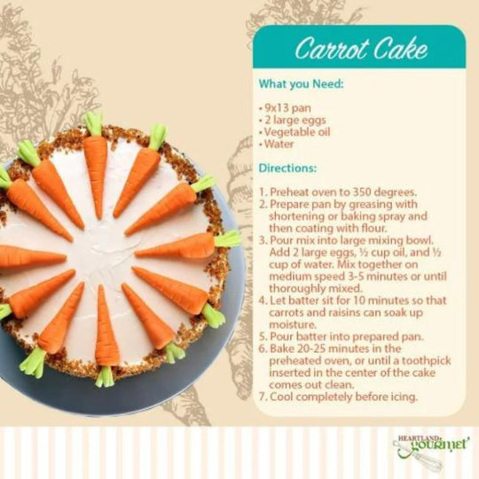 Gluten Free Carrot Cake Mix | 16 oz. | Light and Fluffy Carrot Cake | Easy To Make | Certified Gluten Free Facility | 2020