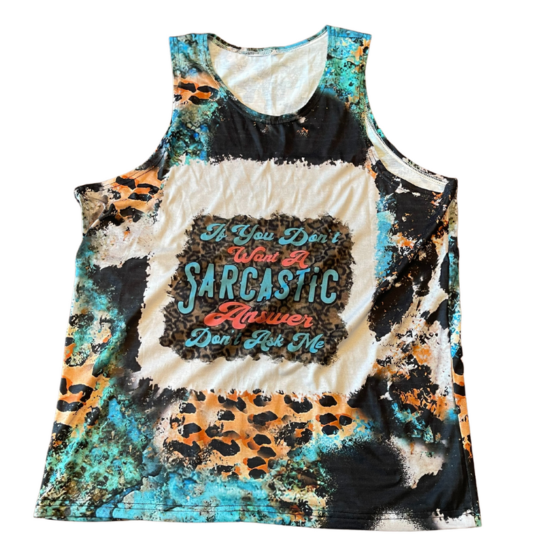 Bleach Dyed Tank Top | If You Don&