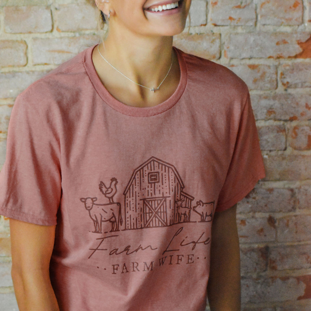 Farm Life, Farm Wife T-Shirt | Multiple Sizes | The Hex + The Hive