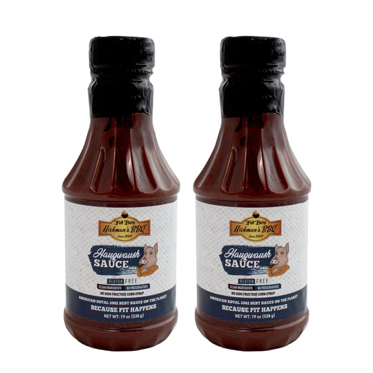 Haugwaush Natural BBQ Sauce 19 oz | Pack of 2 | Gluten Free | Hickman's Fat Boy BBQ