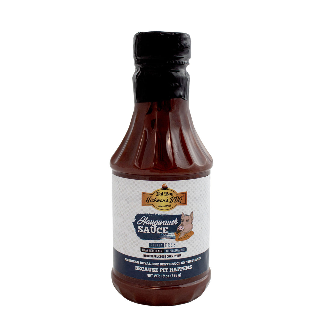 Haugwaush Natural BBQ Sauce 19 oz | Pack of 2 | Gluten Free | Hickman's Fat Boy BBQ