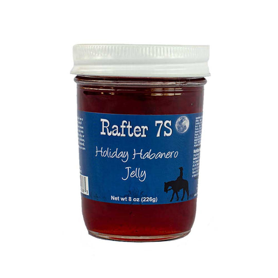 Holiday Habanero Jelly | 8 oz. | 3 Pack | Spicy Pepper Medley | Spreadable Jelly | Made in Paxton, NE | Rafter 7S