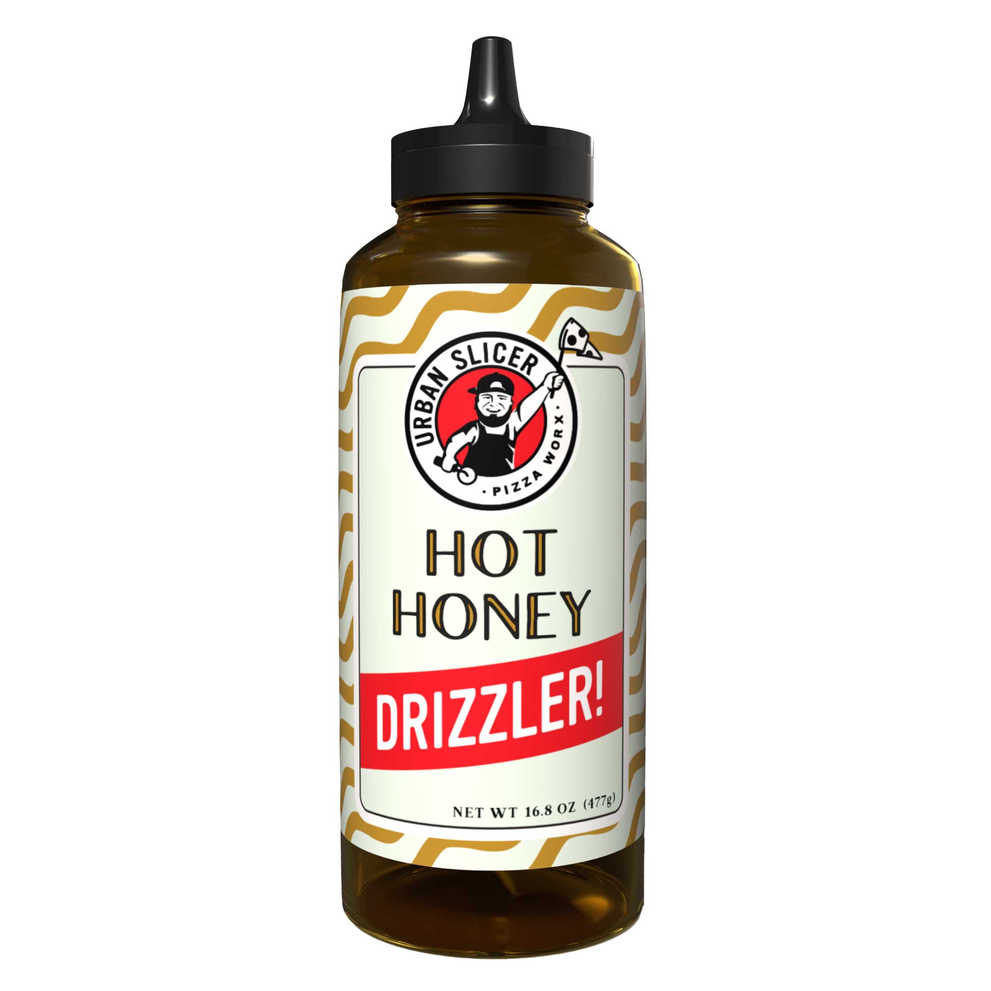 Hot Honey Drizzler | 16.8 oz | Urban Slicer Pizza Worx – BuyNebraska.com