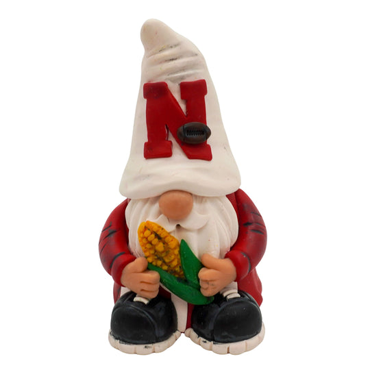Nebraska Cornhusker Gnome | Home Decor | Clay Art Originals