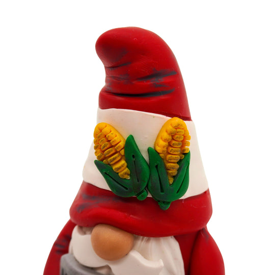 Nebraska Cornhusker Gnome | Home Decor | Clay Art Originals