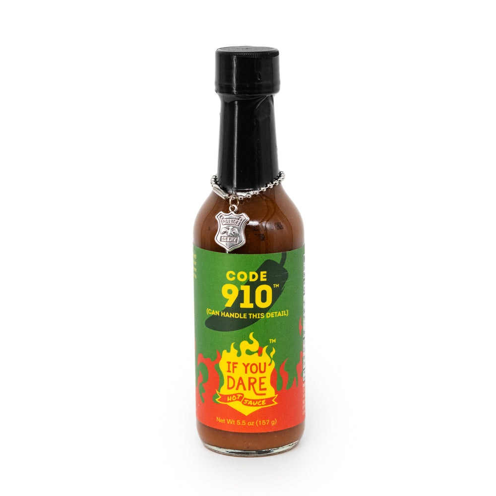 Hot Sauce | Code 910 | Pack of 3 | Can Handle This Detail | 5.5 oz. | Medium Heat | Try On Pizza, Hamburgers, Tacos, And So Much More | Nebraska-Made Hot Sauce | Blended With Simple Ingredients