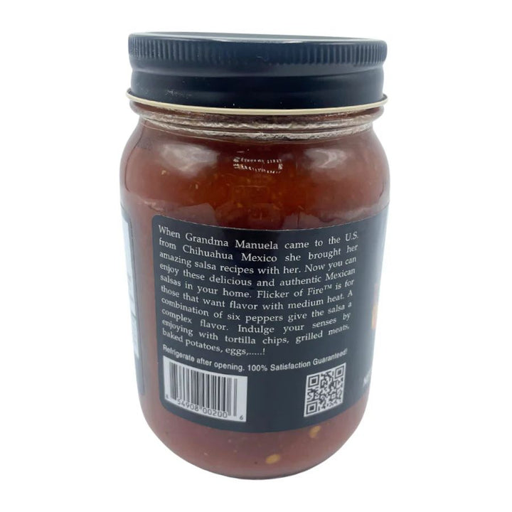 The side of If You Dare Salsa: Flicker of Fire on a white background
