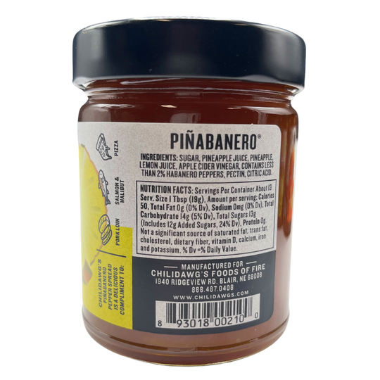 Piñabanero Pepper Spread | 9 oz. Jar | Pineapple Pepper Spread | Gluten Free | Tang & Spicy Jelly | Made in Blair, NE | Chili Dawg's Foods of Fire