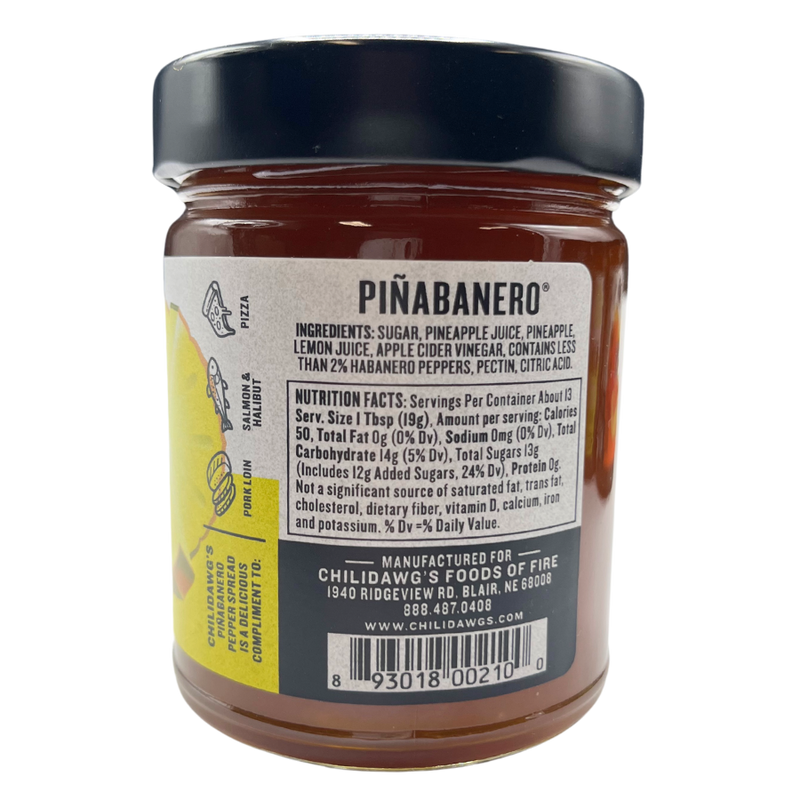 Piñabanero Pepper Spread | 9 oz. Jar | Pineapple Pepper Spread | Gluten Free | Sweet and Spicy | All Natural Spread | Delicious Compliment To Pork Loin, Salmon & Halibut, and Pizza | Used As A Marinade, Glaze Enhancer, and BBQ Sauce | Nebraska Made