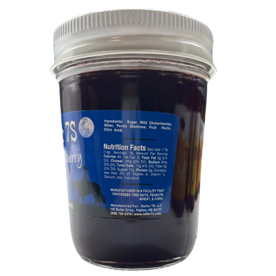Wild Chokecherry Jelly | 8 oz. Jar | Perfect Topping On Toast, Bagels, Pancakes, And Waffles | Packed With Fresh, Sweet Flavor | Hand-Picked Chokecherries | All Natural | No Preservatives or Corn Syrup | Nebraska Jelly