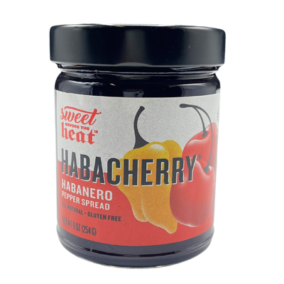 Habacherry Pepper Spread | 9 oz. Jar | Cherry Pepper Spread | Gluten Free | Sweet and Spicy | A Delicious Compliment To Cream Cheese & Crackers, Meatballs, and Cheesecake | All Natural | Nebraska Jelly Spread