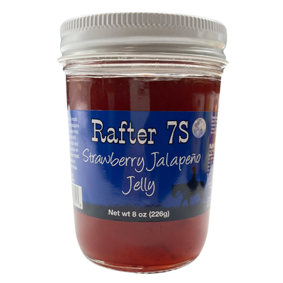 Strawberry Jalapeno Jelly | 8 oz. Jar | Perfect Blend of Hand-Picked Peppers and Fresh Strawberries | Sweet and Spicy Combination  | Try Over Cream Cheese With Crackers Or As A Dip | Glaze Enhancer | Nebraska Made