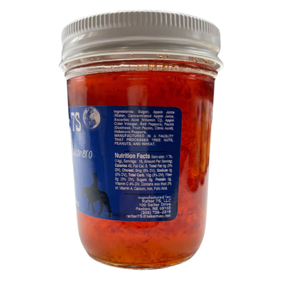 Blazin' Hot Habanero Jelly | 8 oz. Jar | Fruity, Citrus Flavor | Packed With Heat and Flavor | All Natural | Serve Over Cream Cheese With Crackers Or Use As A Glaze For Protein | Nebraska Made