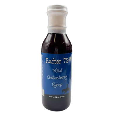 Wild Chokecherry Syrup | 12 oz. Bottle | All Natural | Experience The Native Nebraska Flavor | Made With Fresh, Hand-Picked Chokecherries | Drizzle On Pancakes, Waffles, or Biscuits | Try As A Tea Sweetener