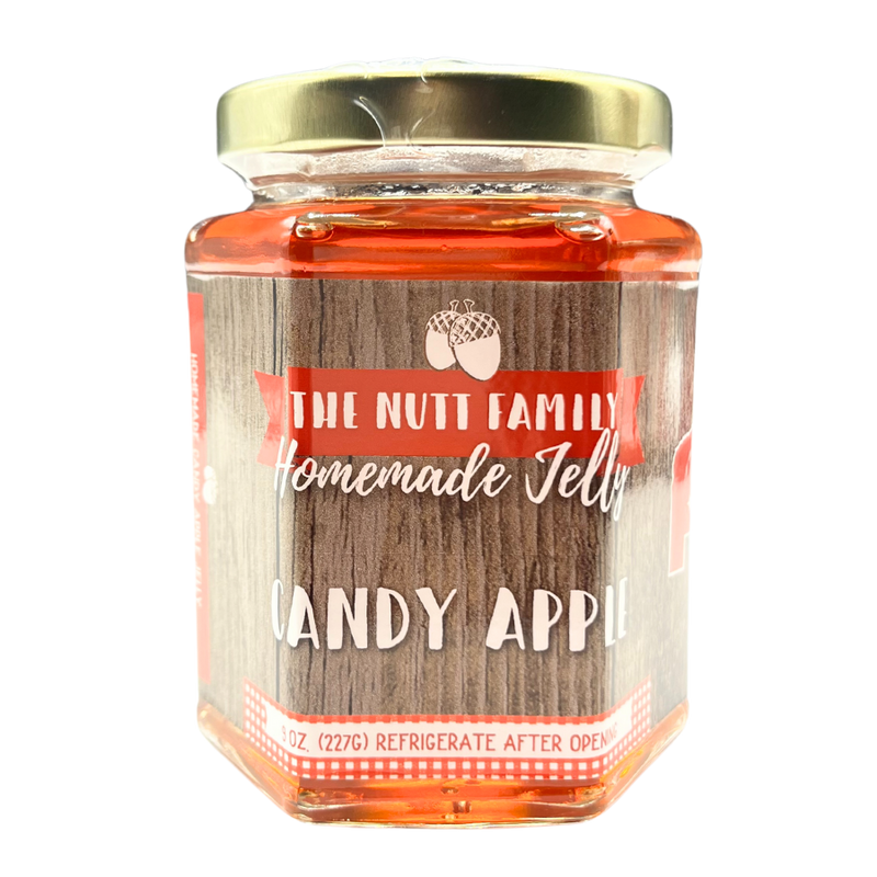 Candy Apple Jelly | 9 oz. Jar | Delicious Combination of Apples and Cinnamon | Made with Fresh Ingredients | Nebraska Jelly | Perfect on Toast, Biscuits, or Sandwiches | Fruit Spread | Locally Grown and Picked Fruit | Fresh Jelly