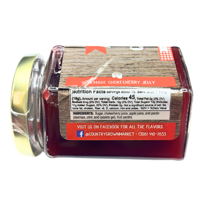 Chokecherry Jelly | 9 oz. Jar | Top Seller | Made with Fresh Fruit | Hand Stirred | Made in Nebraska | Great on Biscuits, Toast, or Muffins | Burst of Flavor | Made with High Quality Ingredients | Fresh Taste Of Chokecherry | Hand-Picked Fruit