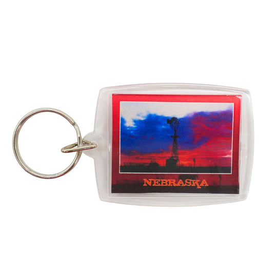 Acrylic Nebraska Keychain | 4" x 2" | Nebraska State Historical Society