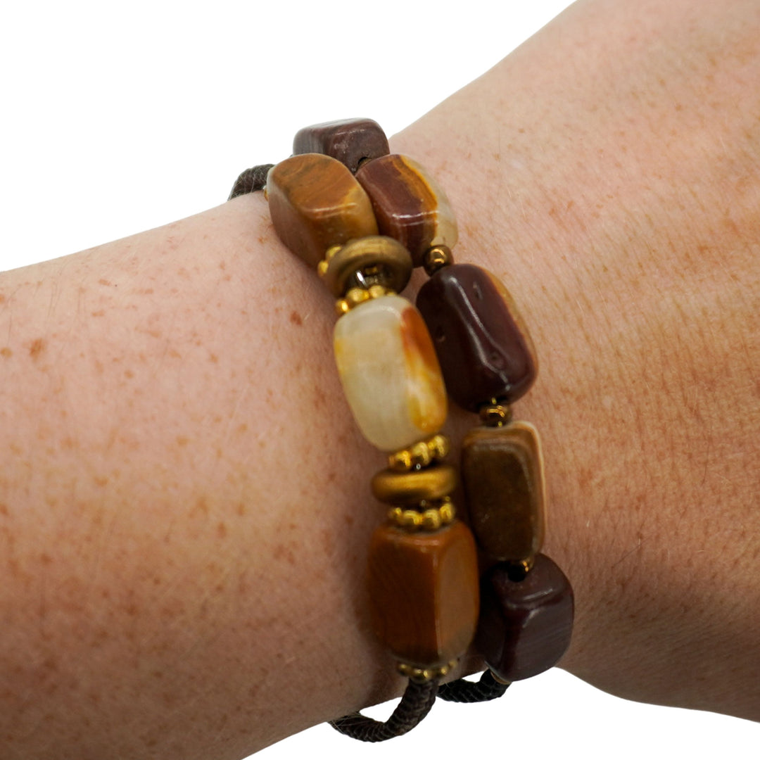 Memory Wire Bracelet Set | 2 Pack | One Size Fits All | Knots Bout U2