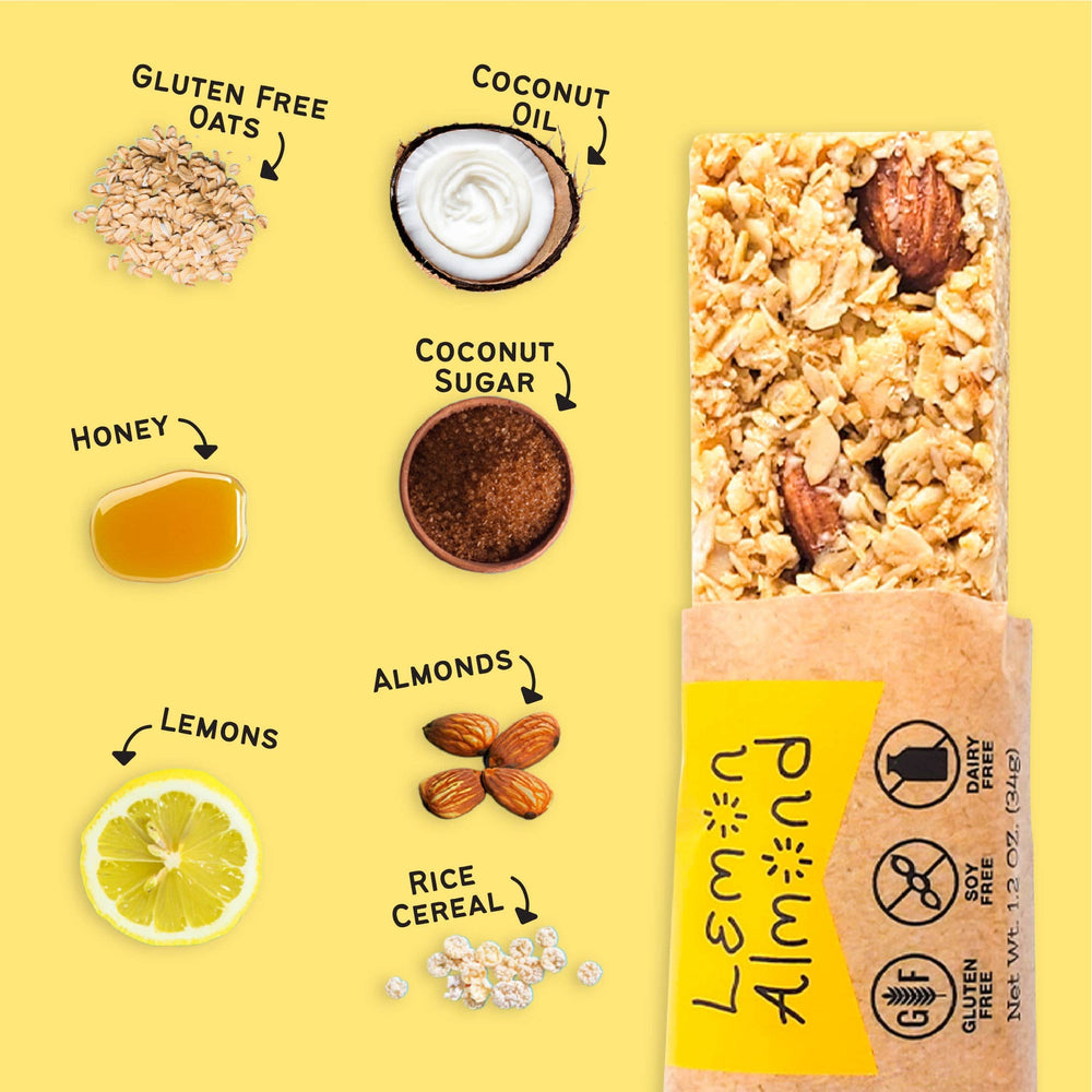 Lemon Almond Granola Bars | Packs of 6 or 12 | Gluten, Dairy, & Soy Free | The Gourmet Granola