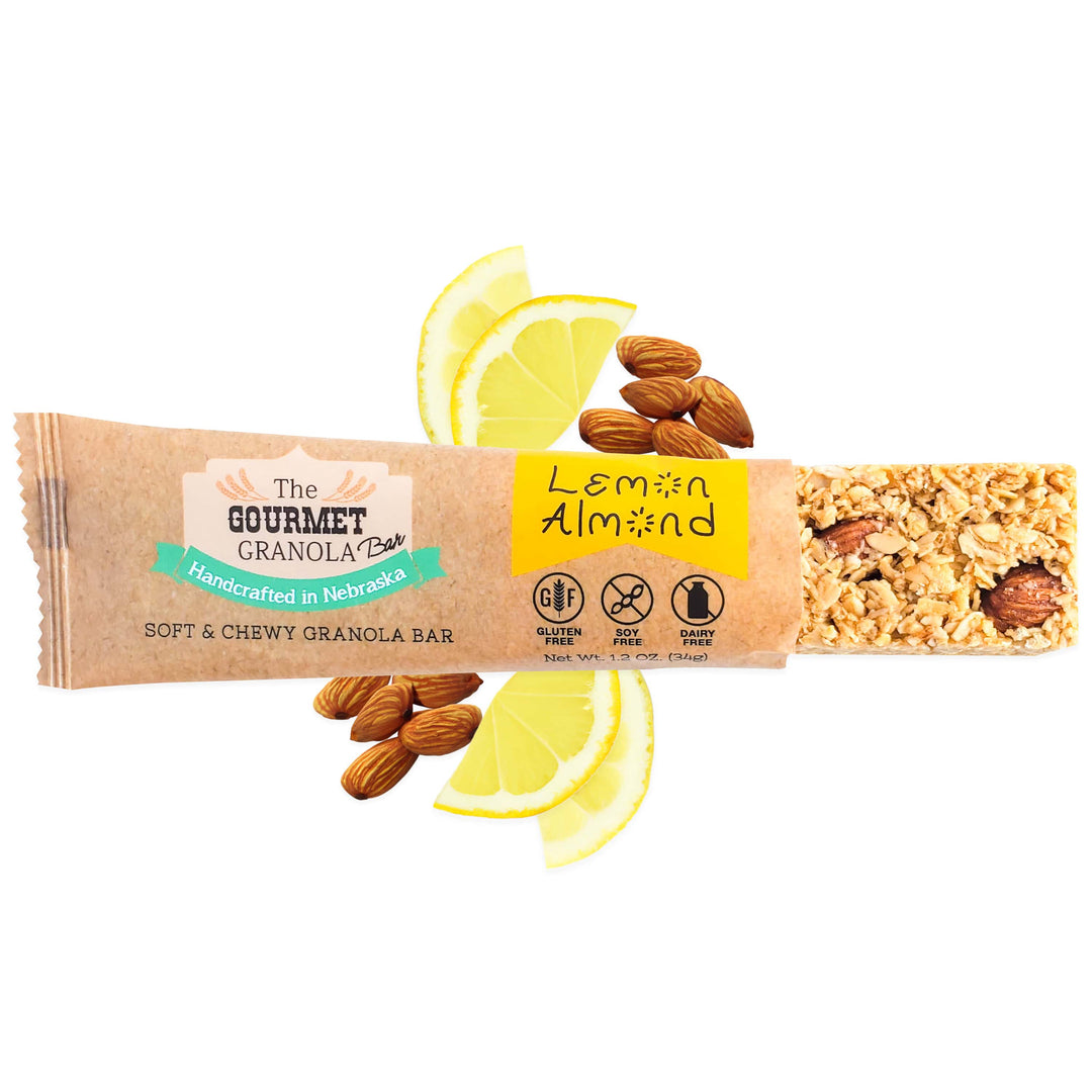 Lemon Almond Granola Bars | Packs of 6 or 12 | Gluten, Dairy, & Soy Free | The Gourmet Granola