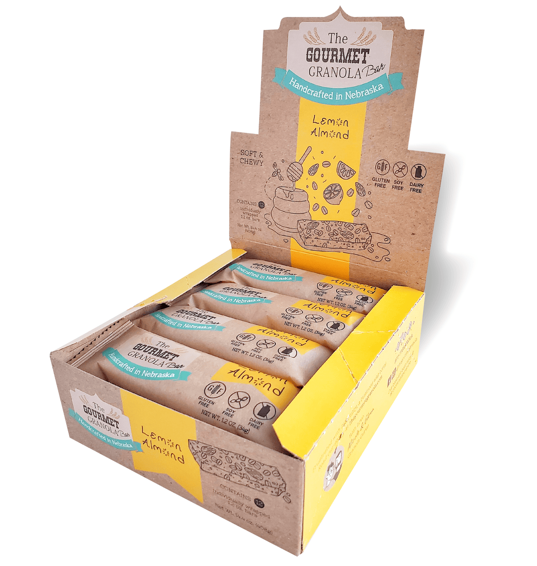 Lemon Almond Granola Bars | Packs of 6 or 12 | Gluten, Dairy, & Soy Free | The Gourmet Granola