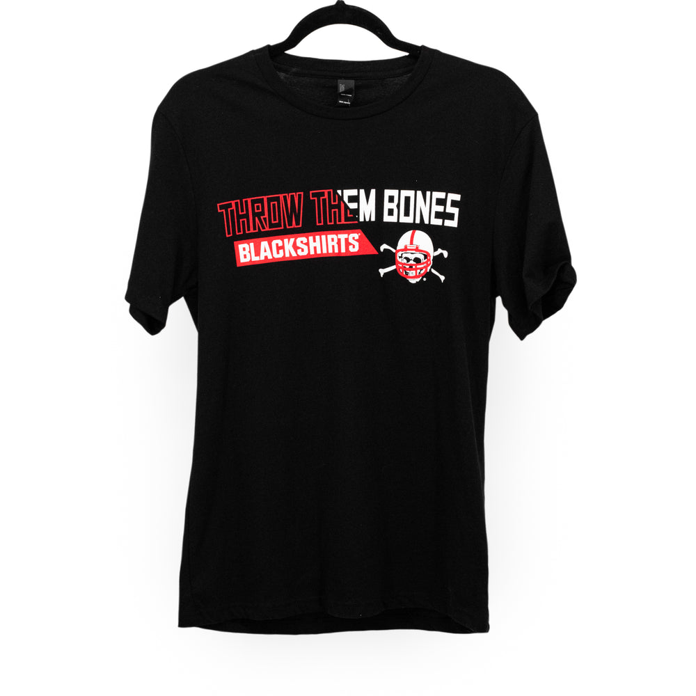 Nebraska Throw Them Bones Blackshirts Tee | Black