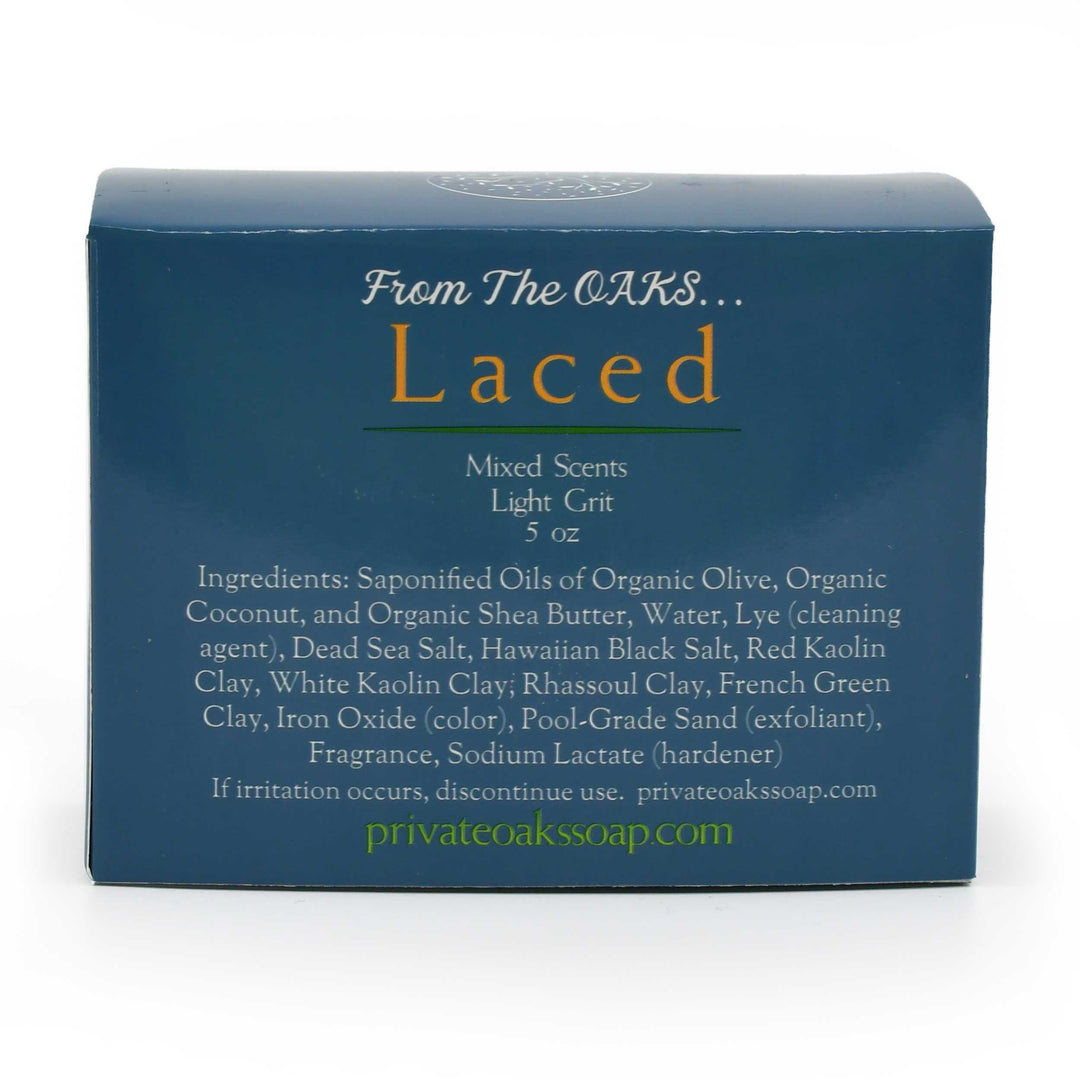Box of Private Oaks soap with product details on a white background