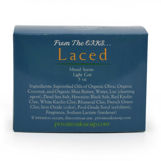 Box of Private Oaks soap with product details on a white background