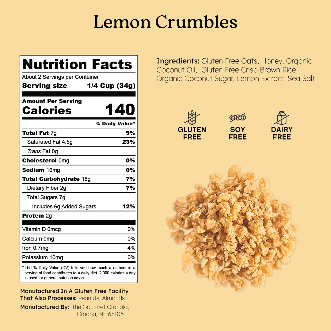 Lemon Crumbles | The Gourmet Granola